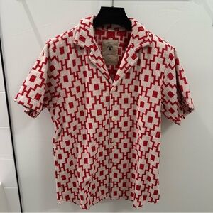 OAS Red and White Machu Cuba Terry Shirt